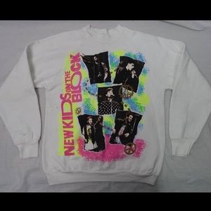Vintage NEW KIDS on the BLOCK rock band 80s sweatshirt concert tour Nkotb 1980s